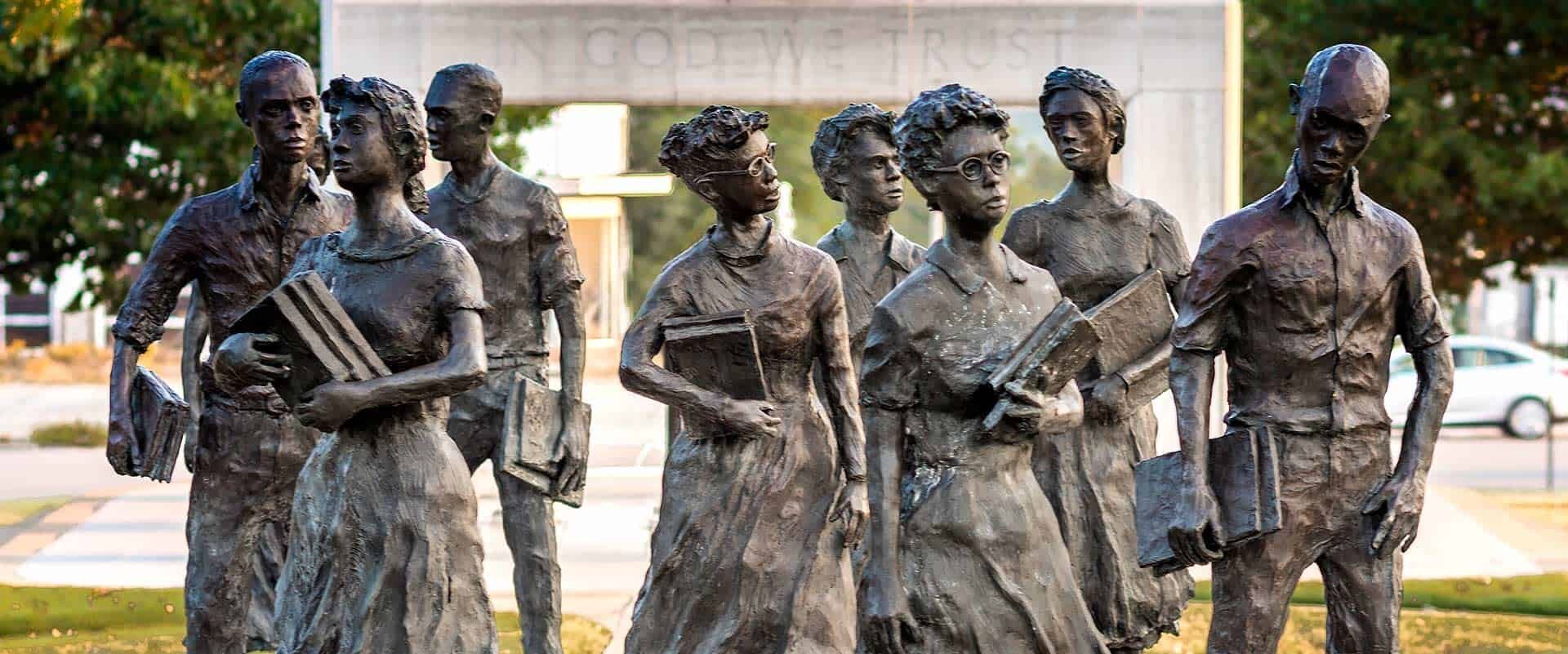 Little Rock Nine Memorial at the State Capitol