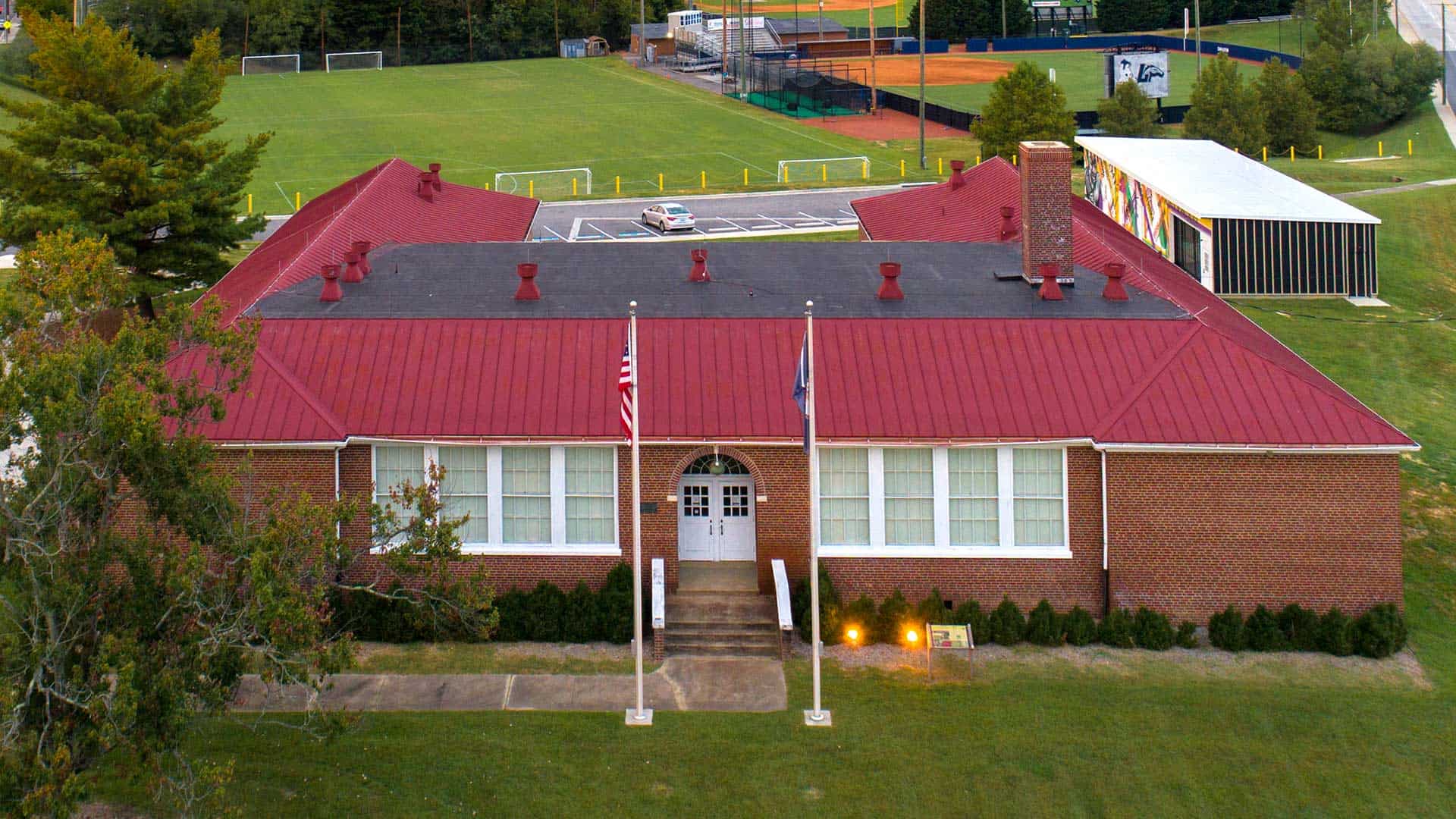 Image of the Robert Russa Moton High School in Farmville, VA