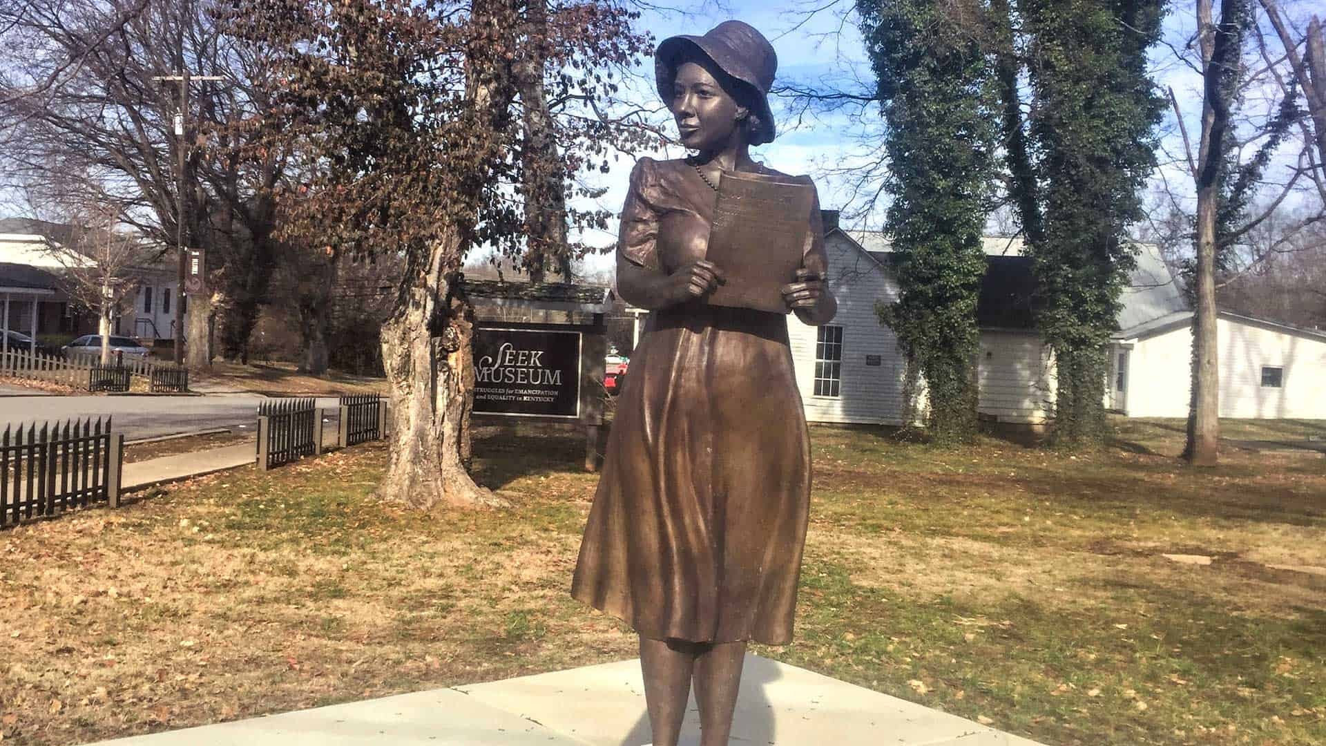 Alice Allison Dunnigan Statue at the SEEK Museum