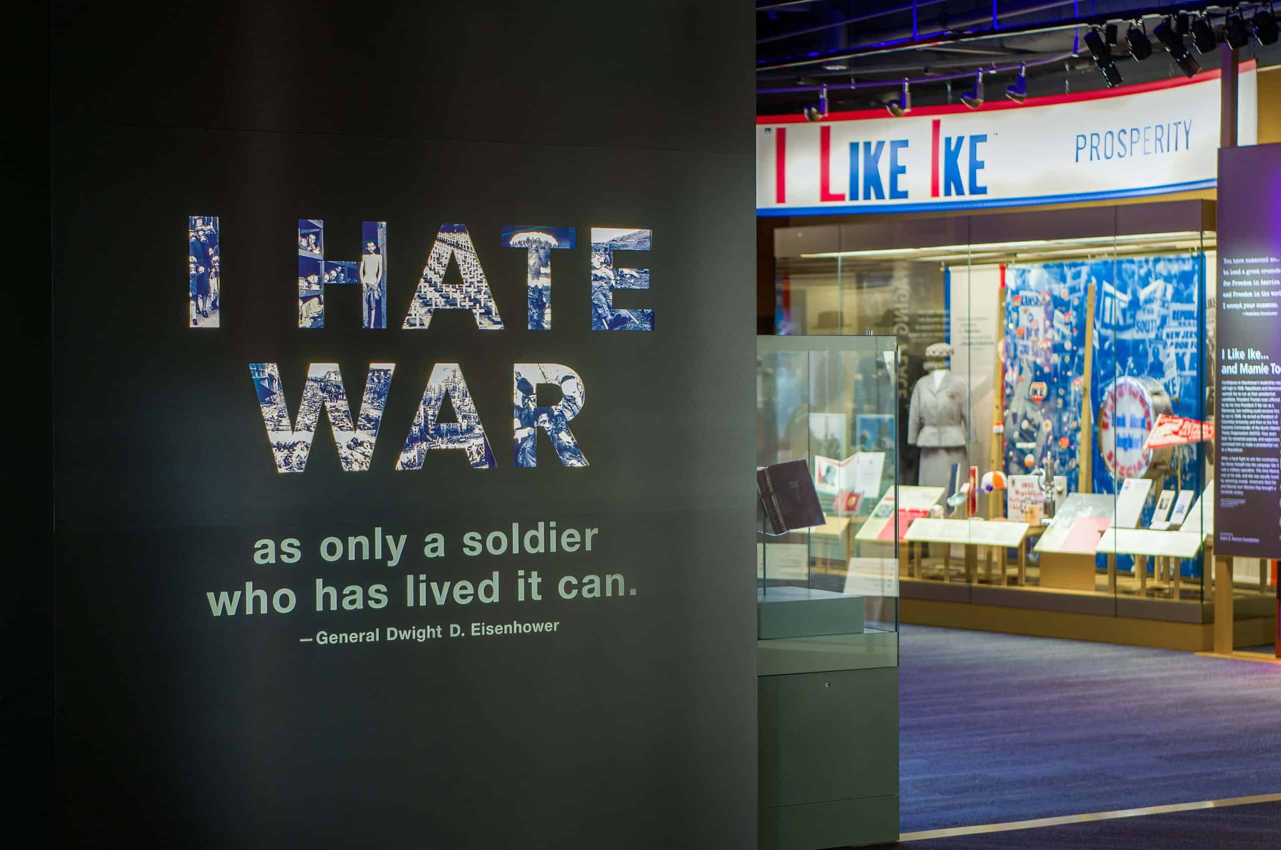 Anti-war display at the Dwight D. Eisenhower Presidential Library, Museum & Boyhood